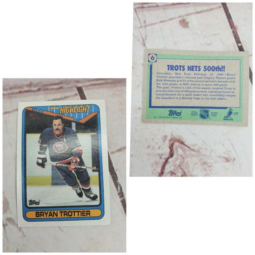 Vintage 1990 Topps Bryan Trottier Sports Card